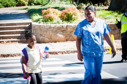 mother and daughter walking mother and daughter walking